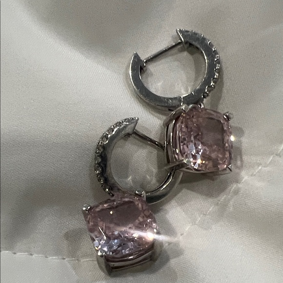Anna Zuckerman -Argyle Pink Diamond Crystalline Earrings - Picture 13 of 15